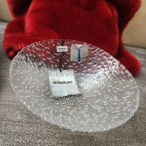 Glass Knobby Serving Bowl VETROPURO